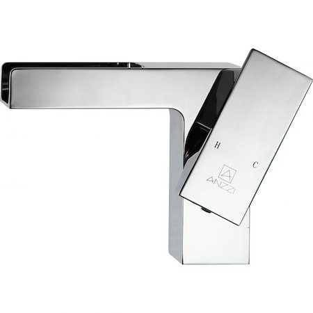 Zhona Single-Handle Low-Arc Bathroom Faucet In Polished Chrome